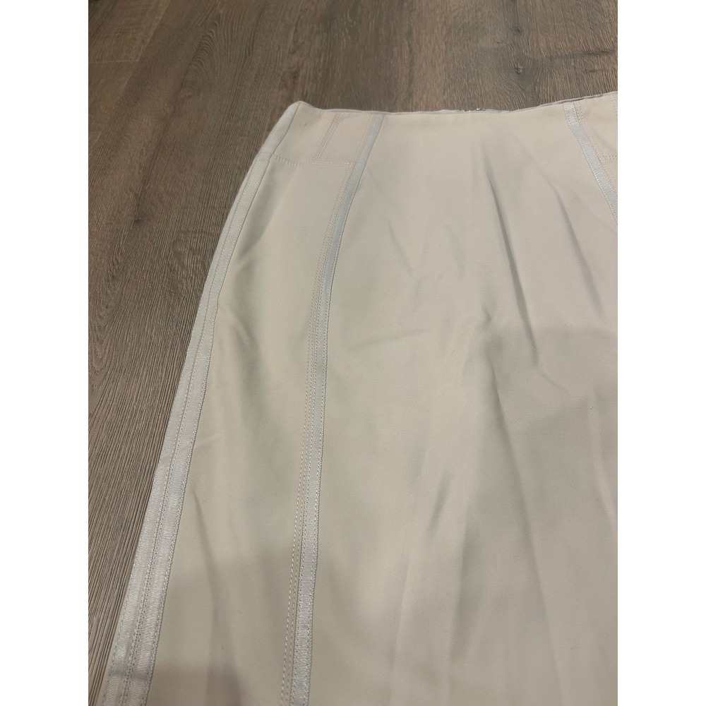 White House Black Market Perfect Form Cream Ribbon Trim Pencil‎ Skirt Size 8 - Picture 3 of 10